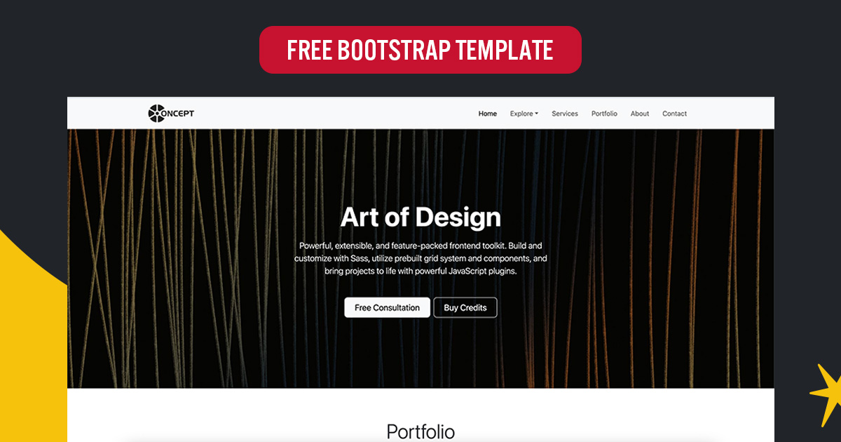 Concept   Free Bootstrap 5 HTML5 CSS3 Portfolio Website Template