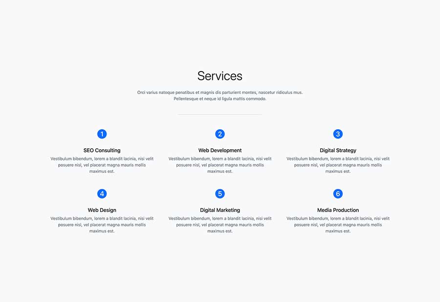 Bootstrap 5 Services Section Design Example