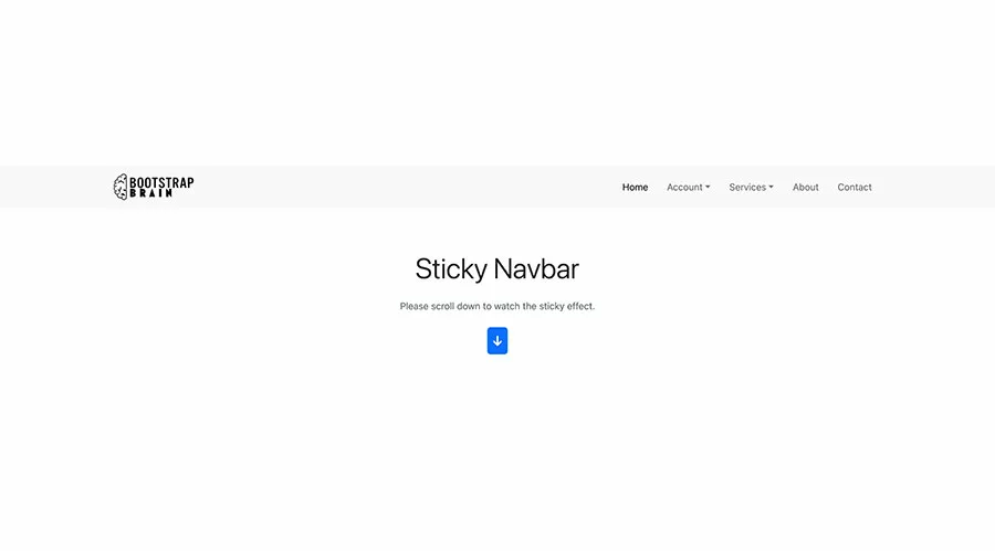 Bootstrap 5 Navbar Stick to Top on Scroll