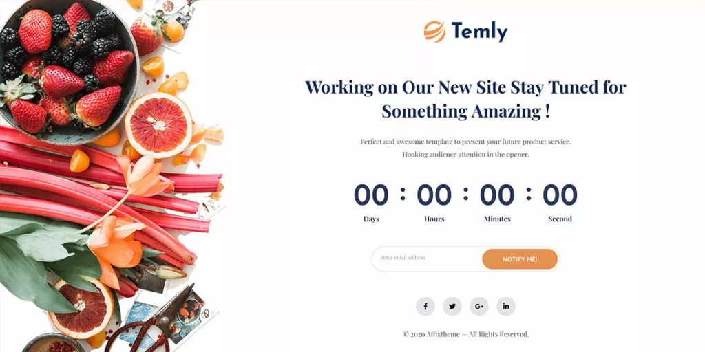 Temly - Creative Coming Soon HTML Template