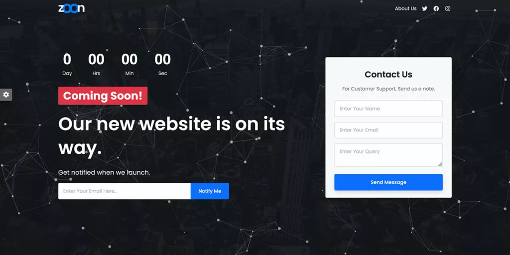 Zoon - Coming Soon Template