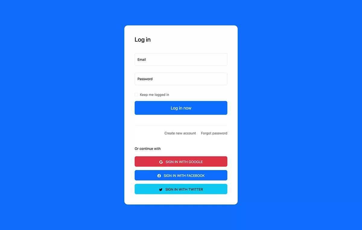 Bootstrap 5 Login Form Design Free Download