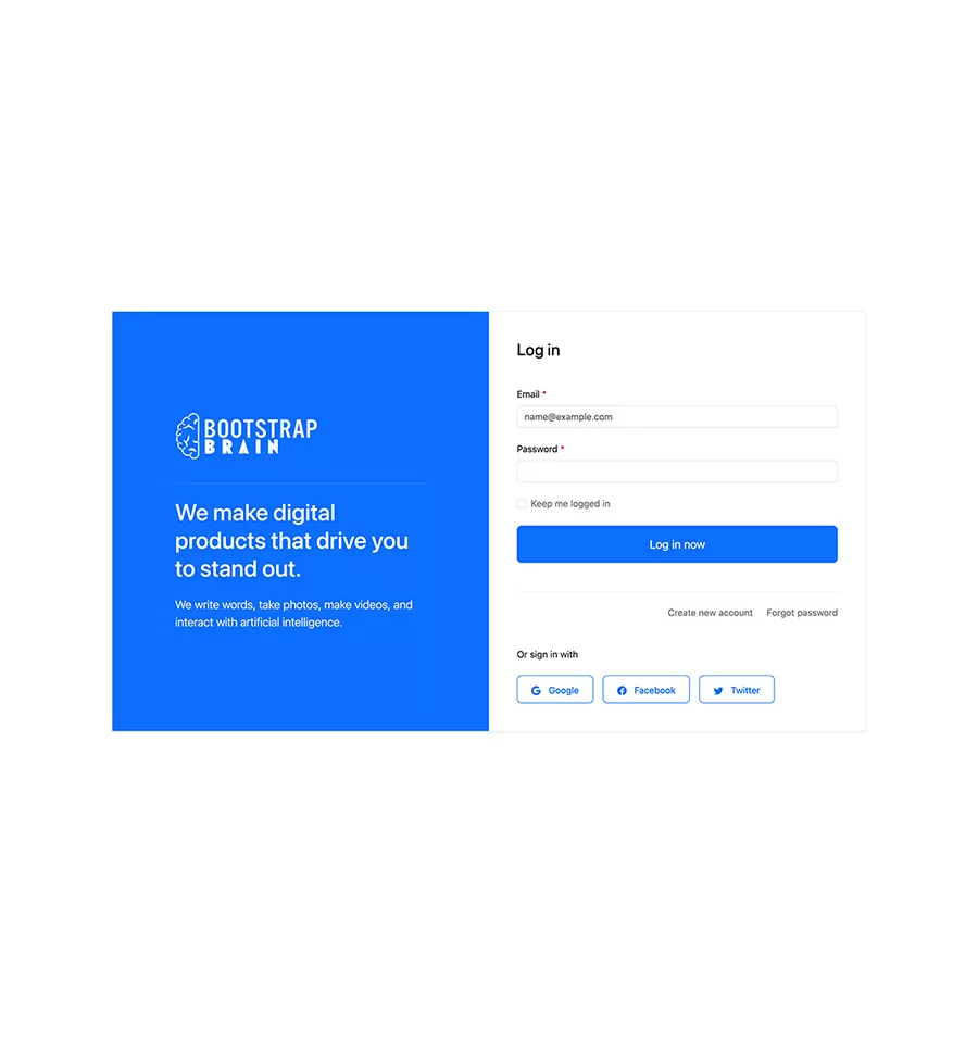 Login Page Template Html Css Bootstrap