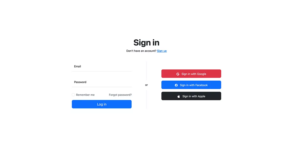 Login Page Template Using Bootstrap 5