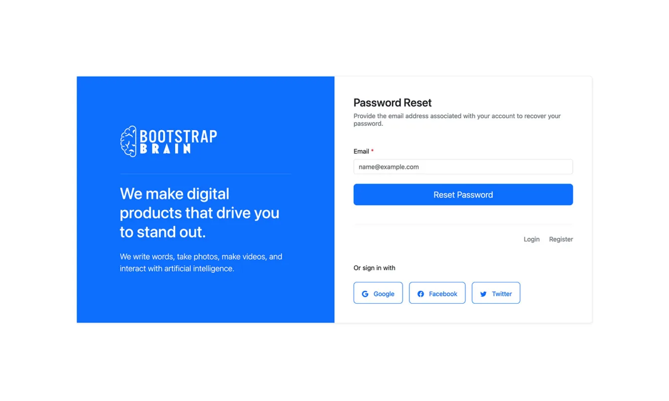 Bootstrap Forgot Password Form Snippet