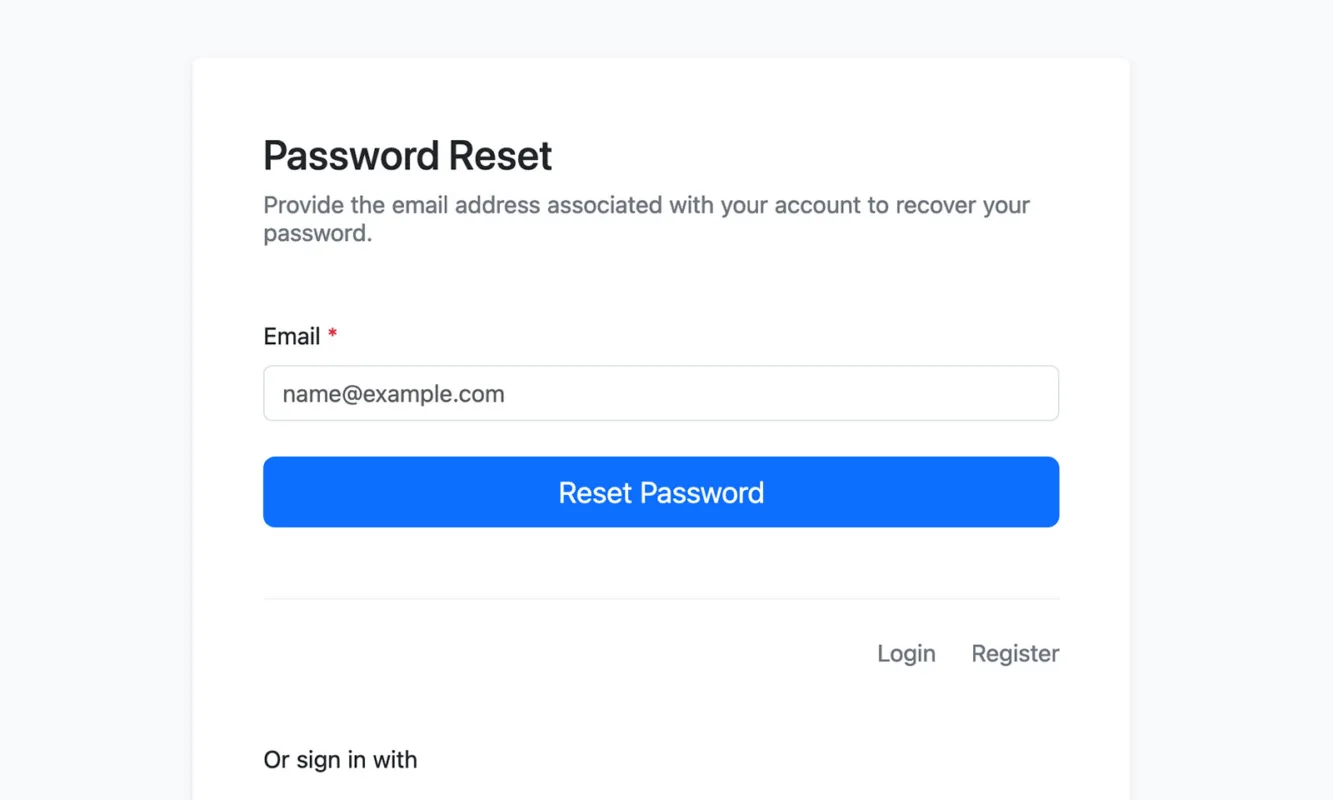 Bootstrap Forgot Password Form Template