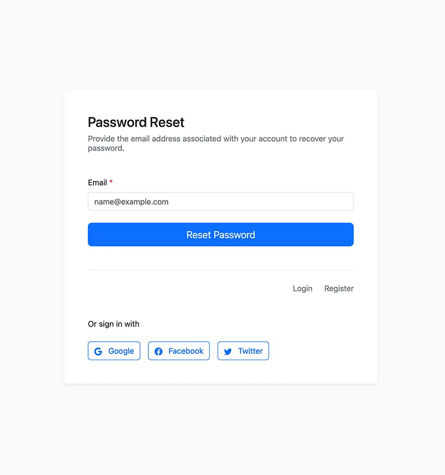 Bootstrap Forgot Password Form Template Bootstrapbrain