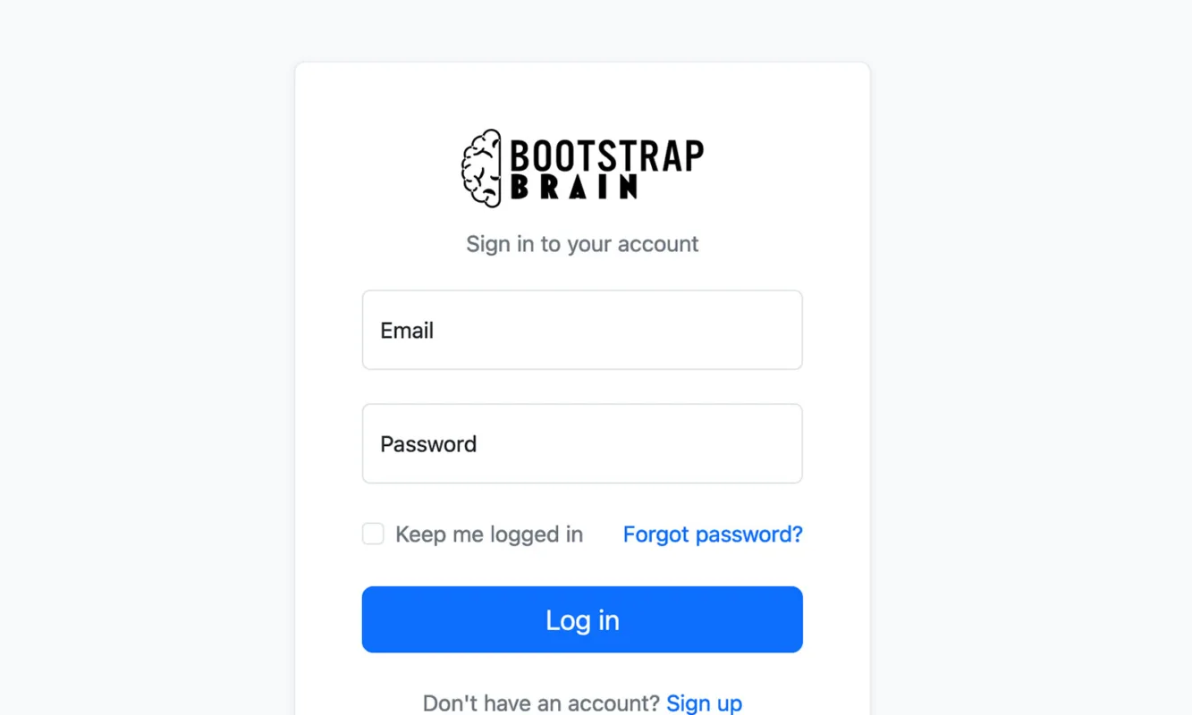 Bootstrap Free Login Form Template with Floating Labels