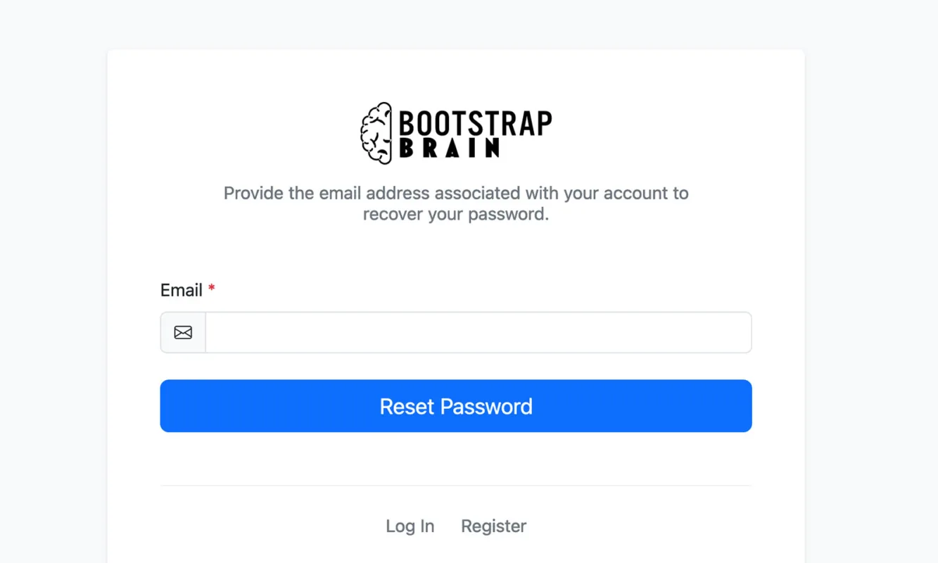 Bootstrap Password Reset Form Template
