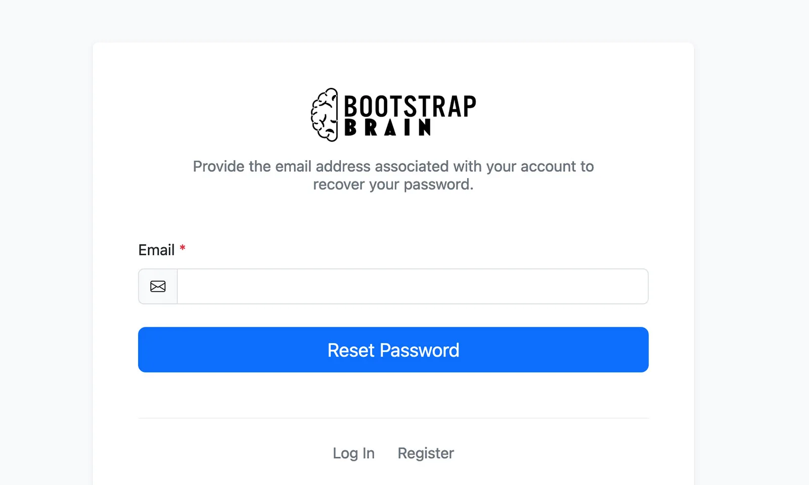 Bootstrap Password Reset Form Template Bootstrapbrain