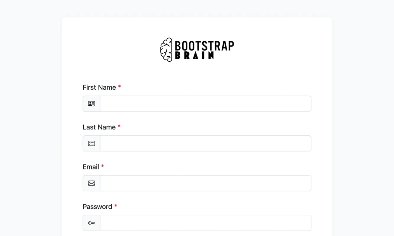 Bootstrap Registration Form Template