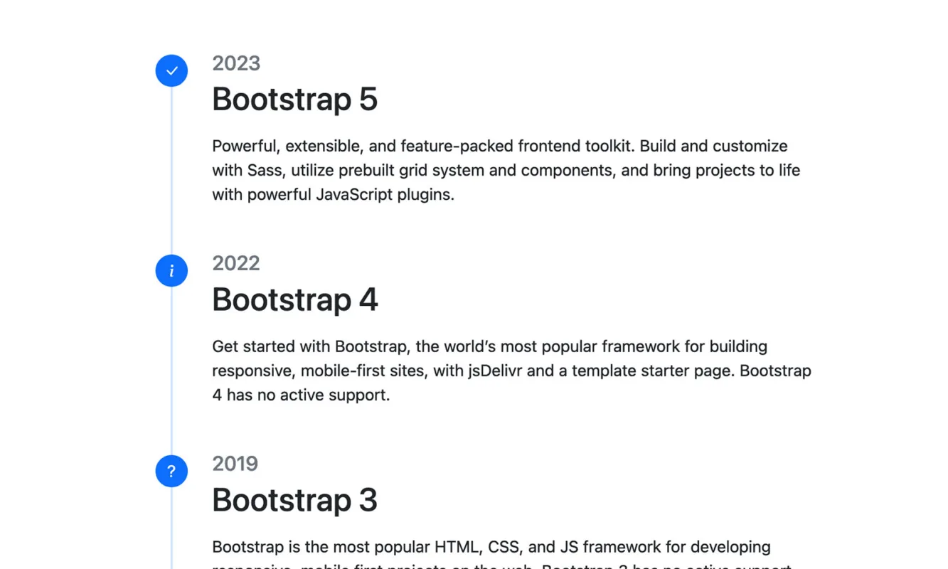 Bootstrap Timeline with Icons