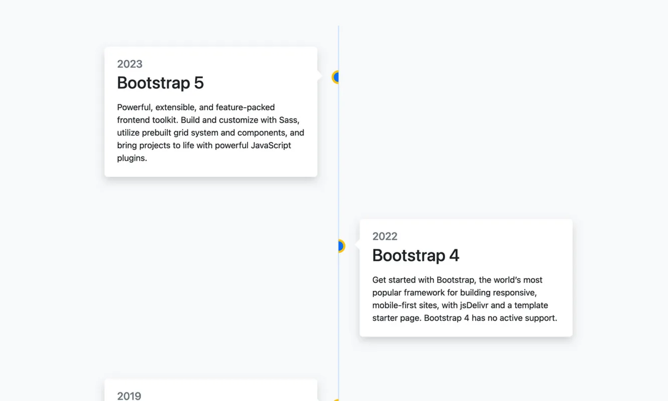 Bootstrap Vertical Timeline with Dots