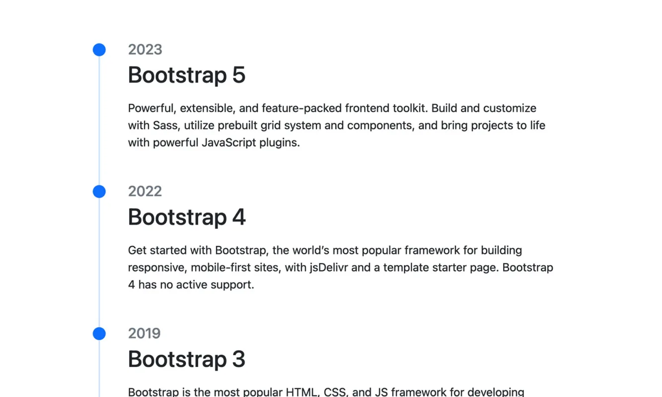 Simple Bootstrap Timeline