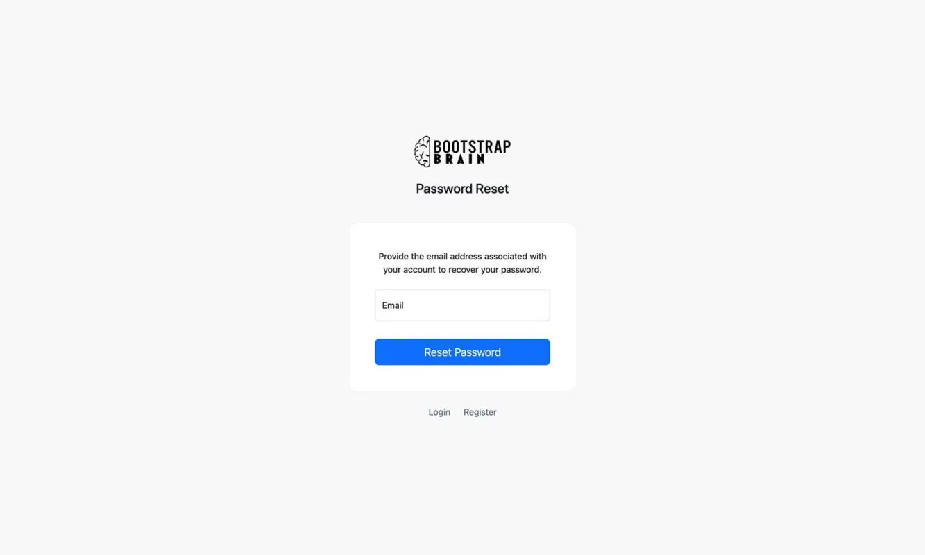 Bootstrap Free Forgot Password Form Example