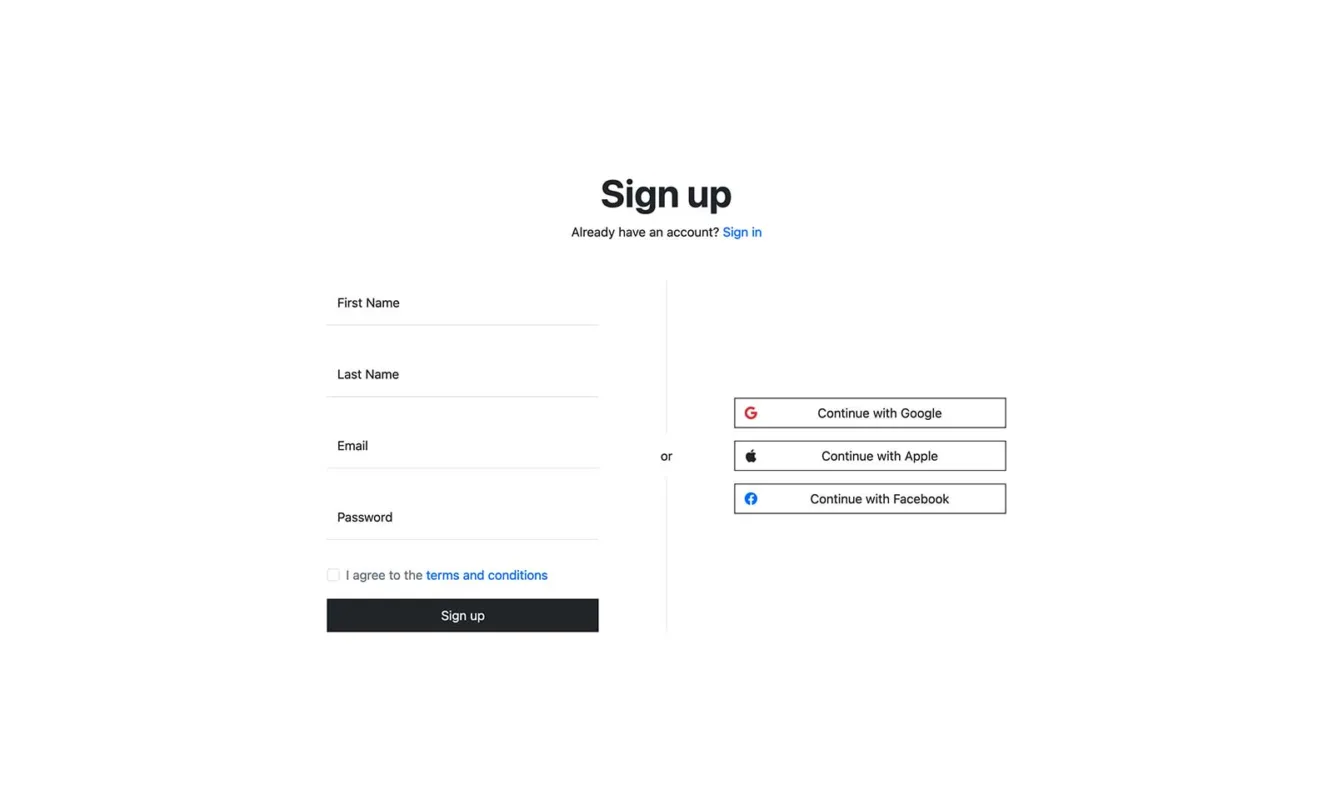 Bootstrap Signup Form Design